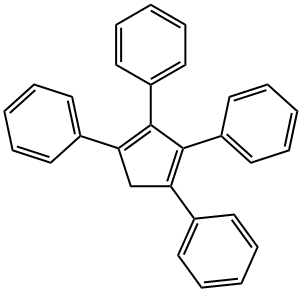 1,2,3,4-テトラフェニル-1,3-シクロペンタジエン 化学構造式
