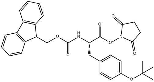 FMOC-O-BUTYL-L-TYROSINE N-HYDROXYSUCCINIMIDE ESTER, 155892-27-6, 结构式