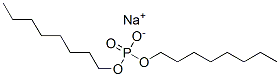 りん酸ジオクチル=ナトリウム 化学構造式