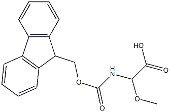 2-((((9H-芴-9-基)甲氧基)羰基)氨基)-2-甲氧基乙酸 结构式