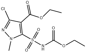 3-CHLORO-5-[[(ETHOXYCARBONYL)AMINO]SULFONYL]-1-METHYL-1H-PYRAZOLE-4-CARBOXYLIC ACID, ETHYL ESTER Structure