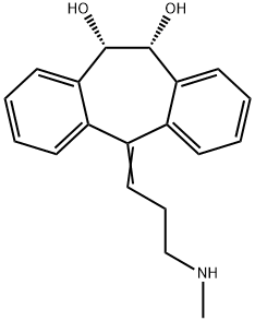 cis-10,11-Dihydro-5-[3-(methylamino)propylidene]-5H-dibenzo[a,d]cycloheptene-10,11-diol 结构式
