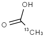 乙酸-2-13C 结构式