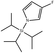 3-フルオロ-1-[トリス(1-メチルエチル)シリル]-1H-ピロール 化学構造式