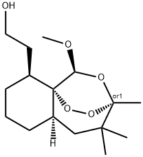octahydro-9-hydroxyethyl-1-methoxy-3,4,4-trimethyl-1H-3,9a-peroxy-2-benzoxepin Structure