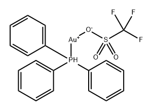 三苯基膦金三氟甲烷磺酸酯 结构式