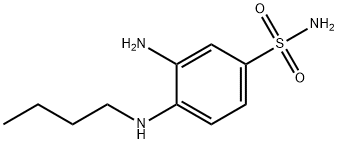 3-氨基-4-(丁氨基)苯-1-磺酰胺 结构式