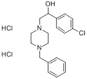alpha-(4-Chlorophenyl)-4-(phenylmethyl)-1-piperazineethanol dihydrochl oride Structure