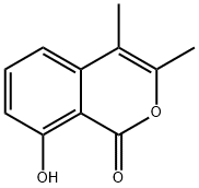 8-Hydroxy-3,4-dimethyl-1H-2-benzopyran-1-one 结构式