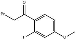 2-ブロモ-1-(2-フルオロ-4-メトキシフェニル)エタノン 化学構造式