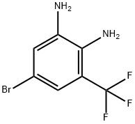 5-ブロモ-3-(トリフルオロメチル)-1,2-ベンゼンジアミン 化学構造式