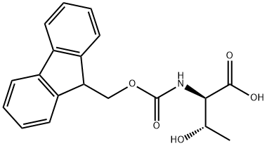 N-[(9H-フルオレン-9-イルメトキシ)カルボニル]-D-トレオニン 化学構造式