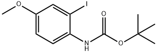 (2-碘-4-甲氧基苯基)氨基甲酸叔丁酯, 157496-75-8, 结构式