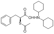2(S)-ACETYLTHIO-BENZENEPROPANOIC ACID N-CYCLOHEXYLCYCLOHEXANAMINE 结构式