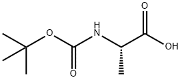 N-叔丁氧羰基-L-丙氨酸 结构式