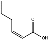 (Z)-2-ヘキセン酸 化学構造式