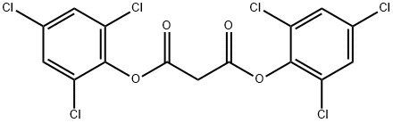 マロン酸ビス(2,4,6-トリクロロフェニル) 化学構造式