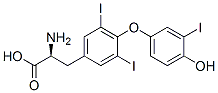 O-(4-hydroxy-3-iodophenyl)-3,5-diiodo-L-tyrosine, labeled with (125I)iodine Structure