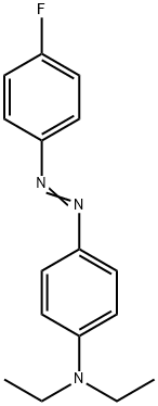 N,N-ジエチル-p-[(p-フルオロフェニル)アゾ]アニリン 化学構造式