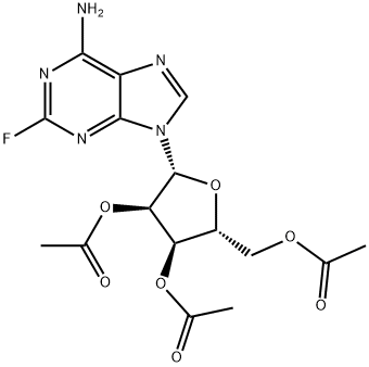 2-氟-2',3',5'-三氧乙酰基腺苷 结构式