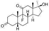 5.beta.-Androstane-3,11-dione, 9-fluoro-17.beta.-hydroxy-17-methyl- Structure