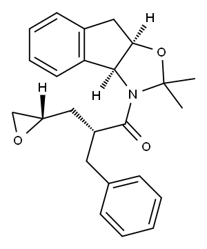 N-[N,O-ISOPROPYLIDENE-(2R)-HYDROXY INDAN-(1S)-YL]-(2R)-BENZYL-(4S,5)-EPOXY PENTANAMIDE 结构式