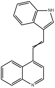 4-[2-(1H-indol-3-yl)ethenyl]quinoline Structure