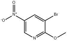 3-ブロモ-2-メトキシ-5-ニトロピリジン 化学構造式