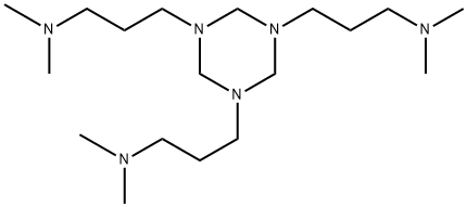 ヘキサヒドロ-1,3,5-トリス(3-ジメチルアミノプロピル)-1,3,5-トリアジン 化学構造式