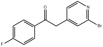 2-(2-bromopyridin-4-yl)-1-(4-fluorophenyl)ethanone Structure