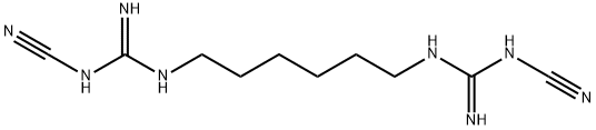 1,1'-ヘキサメチレンビス(3-シアノグアニジン) 化学構造式