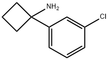 1-(3-クロロフェニル)シクロブタン-1-アミン塩酸塩 化学構造式