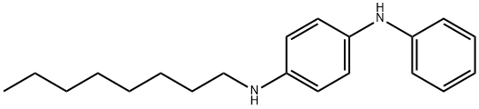 N-オクチル-N'-フェニル-p-フェニレンジアミン 化学構造式