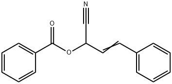 安息香酸(1-シアノ-3-フェニル-2-プロペニル) 化学構造式