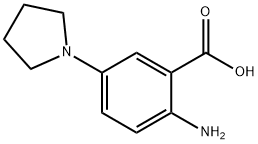 2-氨基-5-(1-吡咯烷基)苯甲酸, 159526-21-3, 结构式