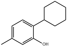 2-环己基-5-甲基苯酚, 1596-13-0, 结构式