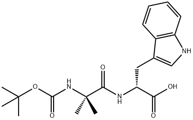 N-[N-[(1,1-二甲基乙氧基)羰基]- 2-甲基丙氨酰]-D-色氨酸 结构式