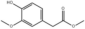 (3-メトキシ-4-ヒドロキシフェニル)酢酸メチル 化学構造式