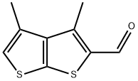 3,4-二甲基噻吩并[2,3-B]噻吩-2-甲醛, 159709-36-1, 结构式
