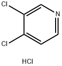 3,4-ジクロロピリジン塩酸塩 化学構造式