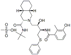 甲磺酸奈非那韦, 159989-65-8, 结构式