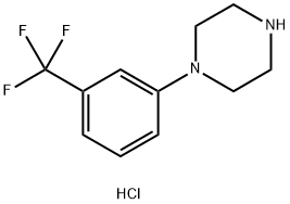 1-[3-(トリフルオロメチル)フェニル]ピペラジン塩酸塩 化学構造式