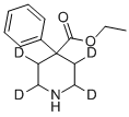 去甲哌替啶-D4 溶液 结构式