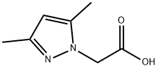 (3,5-ジメチル-1H-ピラゾール-1-イル)酢酸 化学構造式