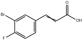 3-溴-4-氟苯乙烯酸, 160434-49-1, 结构式