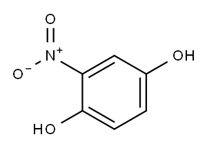 2-ニトロ-1,4-ベンゼンジオール 化学構造式