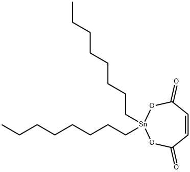 2,2-ジオクチル-1,3,2-ジオキサスタンネピン-4,7-ジオン 化学構造式