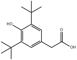 3,5-二-叔-丁基-4-羟基苯乙酸, 1611-03-6, 结构式