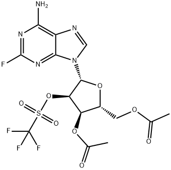 3’,5’-Di-O-acetyl-2-fluoro-2’-O-trifluoro-methanesulfonyladenosine Structure
