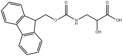 3-(N-芴甲氧羰基氨基)-2-羟基丙酸 结构式